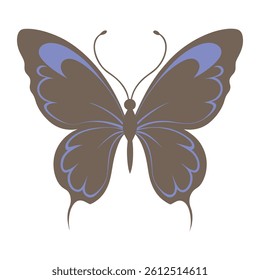 Intricate butterfly line art with symmetrical wings. Great for colouring pages, wall art, and graphic design projects