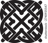 Intricate celtic knot symbol of eternity and unity abstract intertwined geometric pattern
