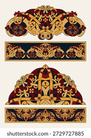 Trabalho de nó celta intrincado com padrões decorativos e bordas