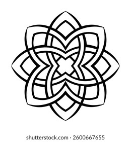  Intricate Celtic Mandala Design Featuring Interwoven Knots, Sacred Geometry, and Traditional Celtic Patterns for Spiritual and Decorative Artwork
