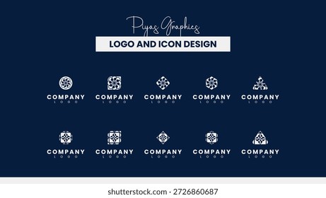 Intricate Circular Logo Icon Design Set
