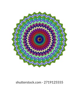 Diseño de mandala circular intrincado, perfecto para fondos, tatuajes y proyectos artísticos.