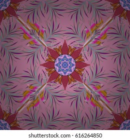 Intricate colored Arabesque with on a background. Vector abstract stylized colored mandala.