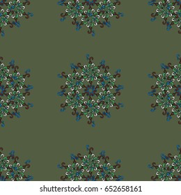 Intricate colored Arabesque with on a background. Vector abstract stylized colored mandala.