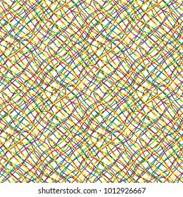 Intricate colored wires seamless pattern. Vector illustration.