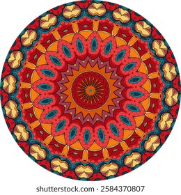 Intricate Colorful Mandala Artwork  for Meditation and Mindful