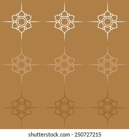 Intricate colorful vector pattern of flowers with a touch of retro