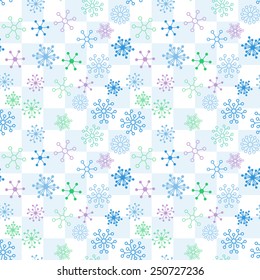 Intricate colorful vector pattern of flowers with a touch of retro