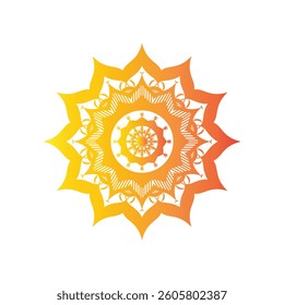 Intricate Colourful Mandala Design, Geometric Vector Art Pattern