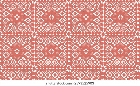 Intricate crimson lattice net with rhombus and point details