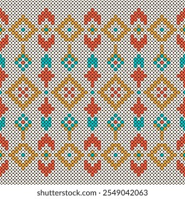 Intricate cross-stitch patterns merging delicate craftsmanship with modern flair. These designs add a handcrafted elegance to clothing, bags, and home decor, making each piece stand out