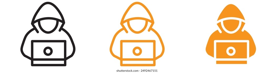 Intricate Cyber Crime Icon Perfect for Illustrating Online Fraud and Security Breaches Critical for Cybersecurity Campaigns and Education