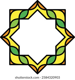 Intricate Decorative Abstract Design With Geometric Shapes and Colorful Patterns