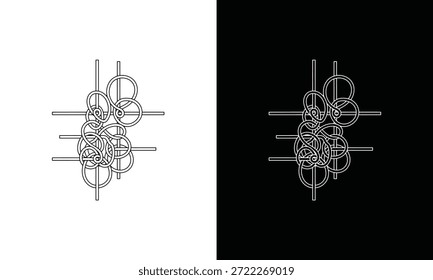 Design complexo em planos de fundo contrastantes exibidos de um ponto de vista frontal
