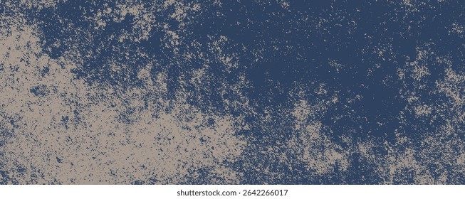 An intricate design showcases dynamic patterns and textures in deep blue and sandy beige colors, creating a visually striking backdrop with artistic depth and complexity.