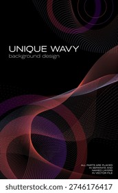 Intricate display of wavy lines and curves creates sophisticated background design, offering sense of elegance and tranquility that is visually arresting. Vector illustration.