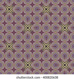 Intricate eastern pattern. Seamless vector background.