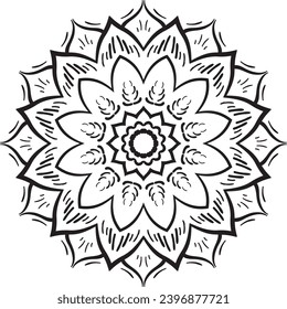 Intricate Ebony and Black Mandala Artistry