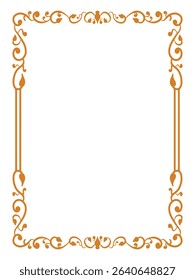 Intricate Filigree Ornamental Frame Decorative Vector