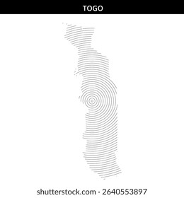 Intricate fingerprint design representing individuality in Togo
