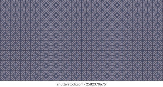  Intricate Floral Geometric Seamless Pattern in Indigo and Lavender