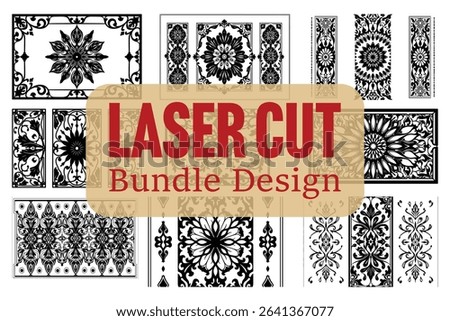 Intricate Floral Laser Cut Pattern Bundle, laser cut bundle designs

