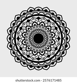 Intricate Floral Mandala Art, Black And White Mandala, Decorative Pattern, Geometric Art