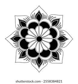 Intricate Floral Mandala Harmony vector illustration  beautiful mandala art for coloring book, mandala design, Vector mandala pattern design with hand drawn .