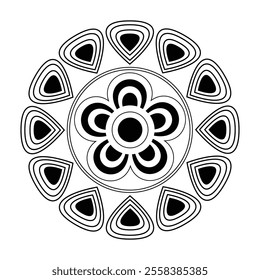 Intricate Floral Mandala Harmony vector illustration  beautiful mandala art for coloring book, mandala design, Vector mandala pattern design with hand drawn