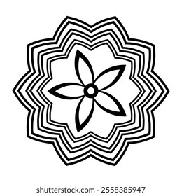 Intricate Floral Mandala Harmony vector illustration  beautiful mandala art for coloring book, mandala design, Vector mandala pattern design with hand drawn