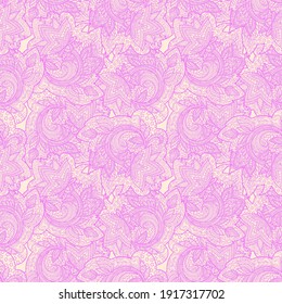 Intricate floral pattern for backgrounds or textiles.