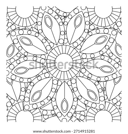 Intricate Floral Pattern Coloring Page