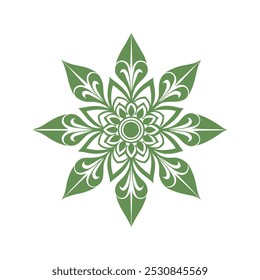 Ilustração intrincada do vetor do padrão floral em uma tela branca limpa