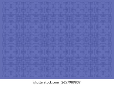 Intricate geometric background featuring a seamless repeating pattern of interlocking squares in a calming blue and purple color scheme.