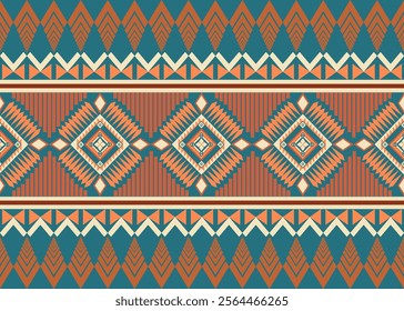Intricate Geometric Border with Diamond and Triangle Elements in a Repeating Design