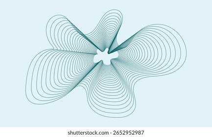 Intricate Geometric Contour Abstract Design with Soft Pastel Background