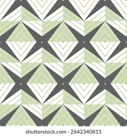 Intricate Geometric Diamond Pattern Featuring Layered Triangles and Offset Grid
