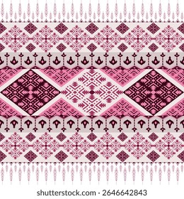 Intricate Geometric Ethnic Pattern: Tribal Fabric Art. eometric ethnic pattern inspired by traditional tribal textiles and weaving. Vector illustration for fabric, tile, carpet.