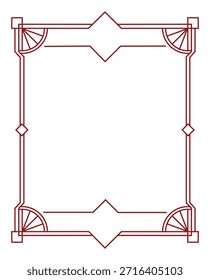 Marco geométrico intrincado con elegancia clásica, perfecto para usos decorativos y proyectos creativos.