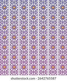 Intricate Geometric Islamic Pattern Design with Gradient Color
