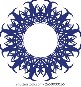 Design intrincado de mandala geométrica com destaques de cores vibrantes