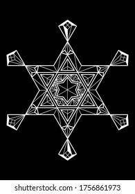 An intricate geometric mandala illustration.