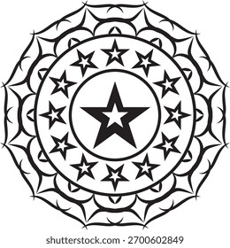 Intrincado padrão de Mandala geométrico design arte