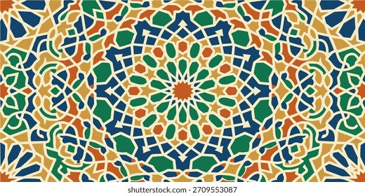 Intricate Geometric Mosaic Pattern A Kaleidoscope of Colors and Cultural Heritage