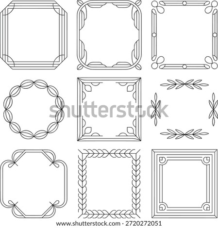 Intricate Geometric Ornate Frame Set