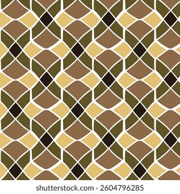 Intricate Geometric Pattern in Earthy Tones and Symmetrical Flow