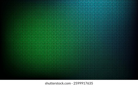 Intricate Geometric Pattern on Gradient Green to Blue Backdrop, evoking serenity and depth with its seamless repeat and subtle color transitions, providing a versatile background