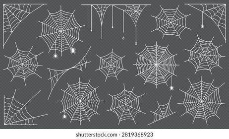 Intricate geometric spider web designs in minimalist style