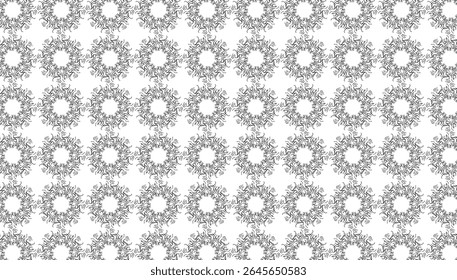 Intricate Geometric Spiral Design in Monochrome