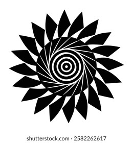 Intricate Geometric Spiral Mandala Vector Design for Creative Projects